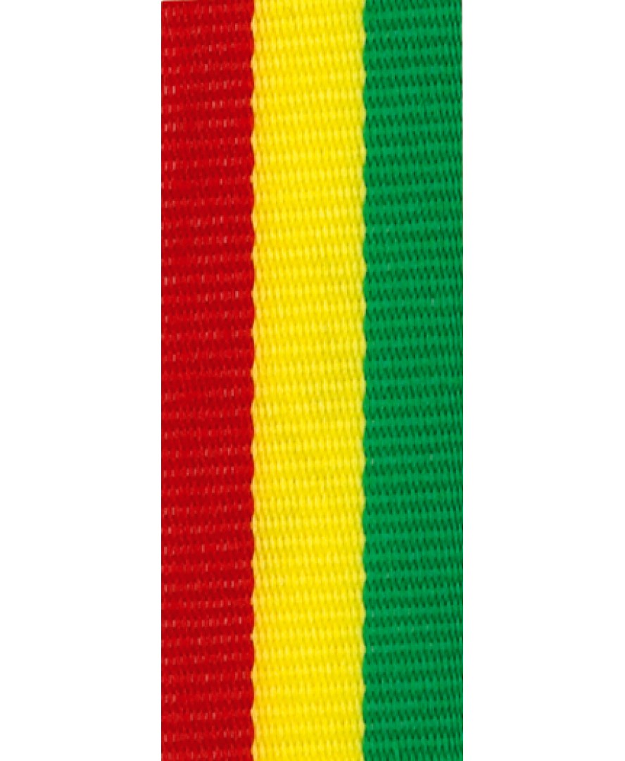 Derbevilletest Zachte voeten Boekwinkel Medaille Lint Rood-geel-groen ** - Rood-geel-groen